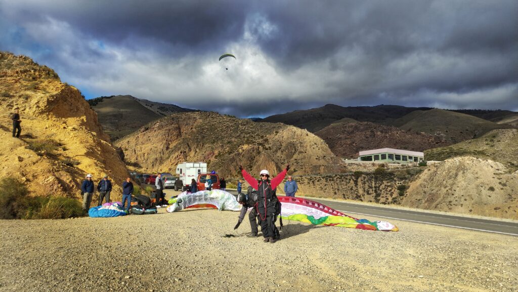 Biplaza en Almeria con el Parapente