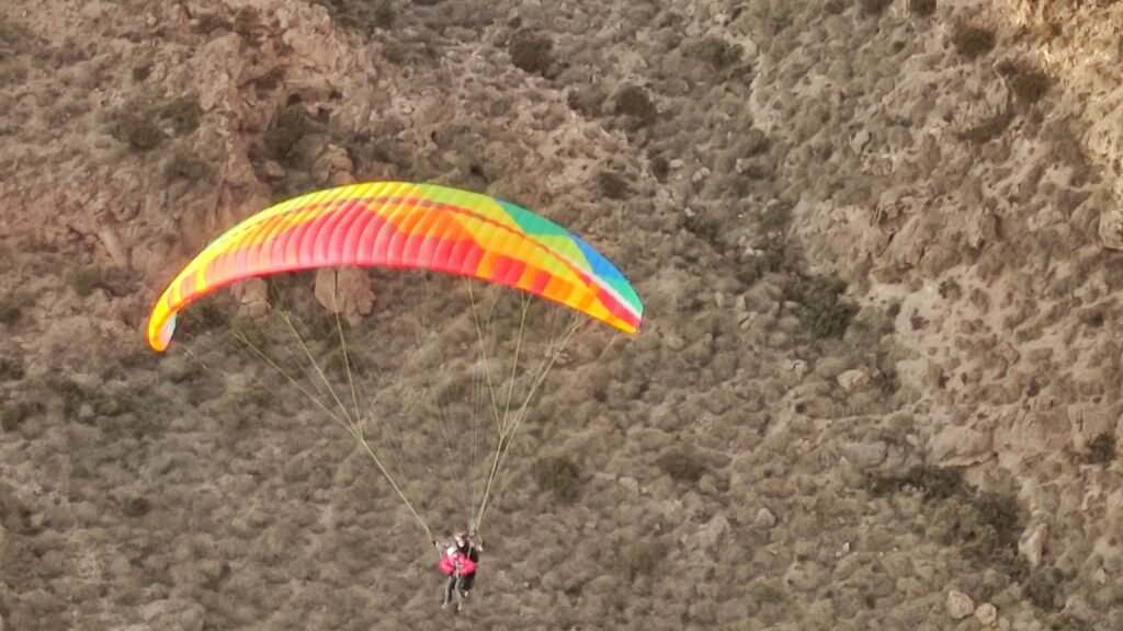 Tandem Gleitschirm Andalusien Almeria, Tandemfliegen in der Sierra Alhamilla