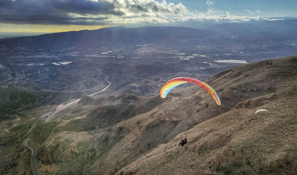 Tandem Gleitschirm Andalusien Almeria, Tandem Fliegen in der Sierra Alhamilla